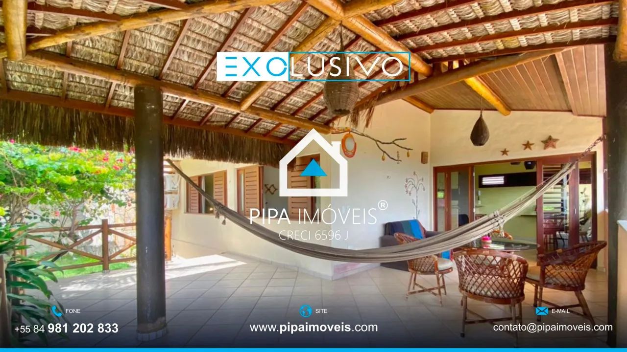Apartamento com 2 dormitórios à venda, 102m² no Centro da Praia da Pipa - Tibau do Sul/RN