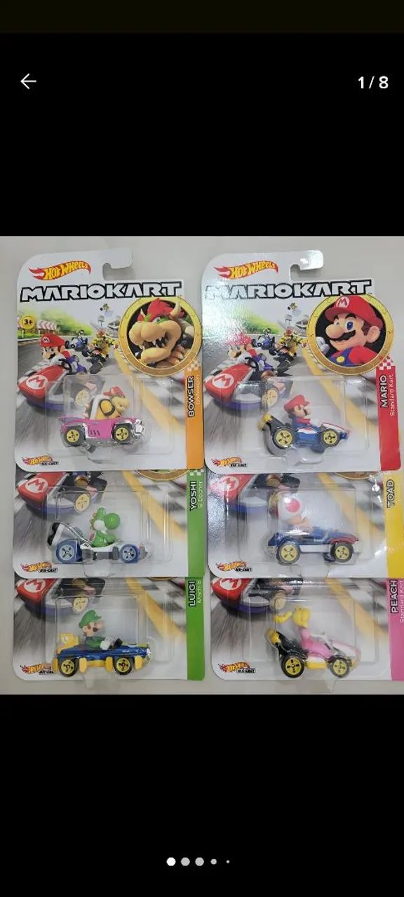 Mario Kart Hot Wheels Coleção Kit Com 6