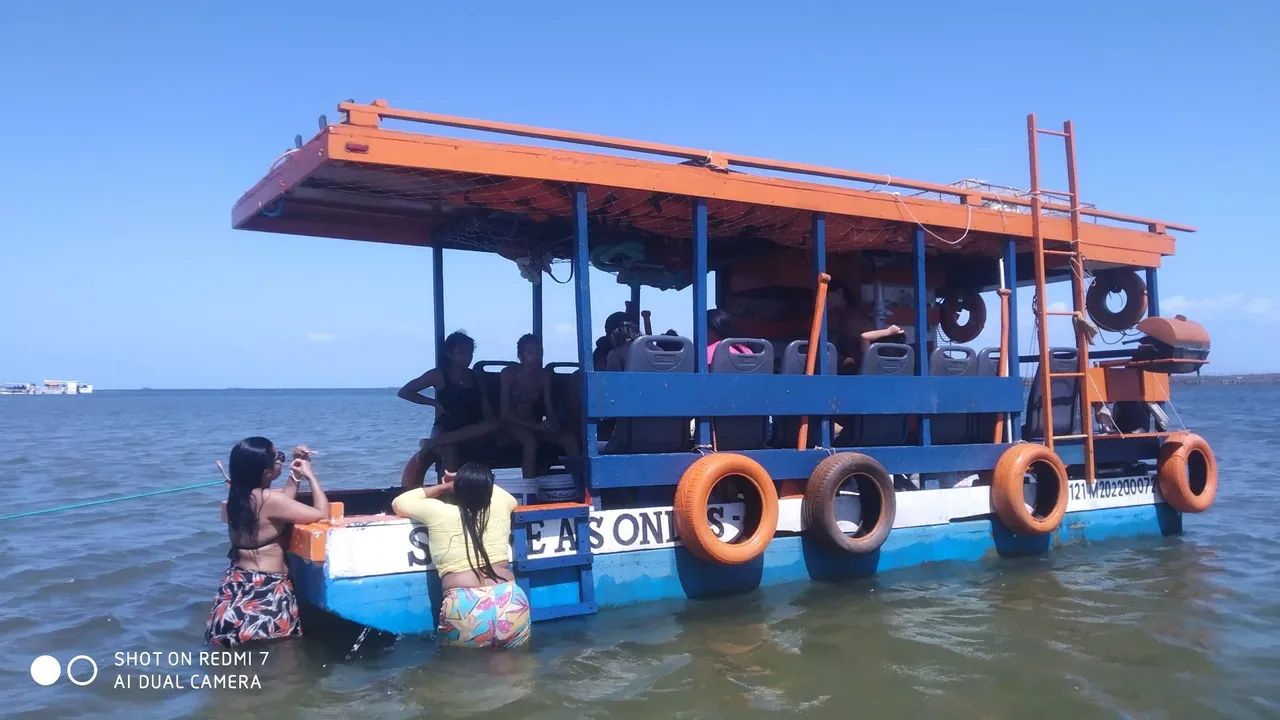 Barco  balsa casa completa de tudo passeio e pesca - Foto 5