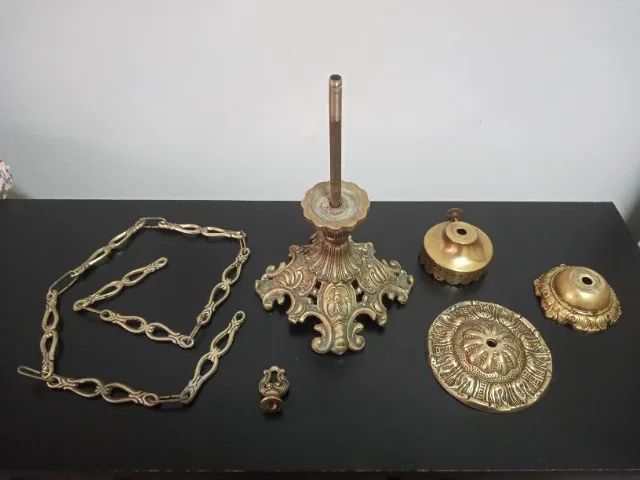 Peças antigas reposição Luminárias - Abajur - Castiçal - Leia 