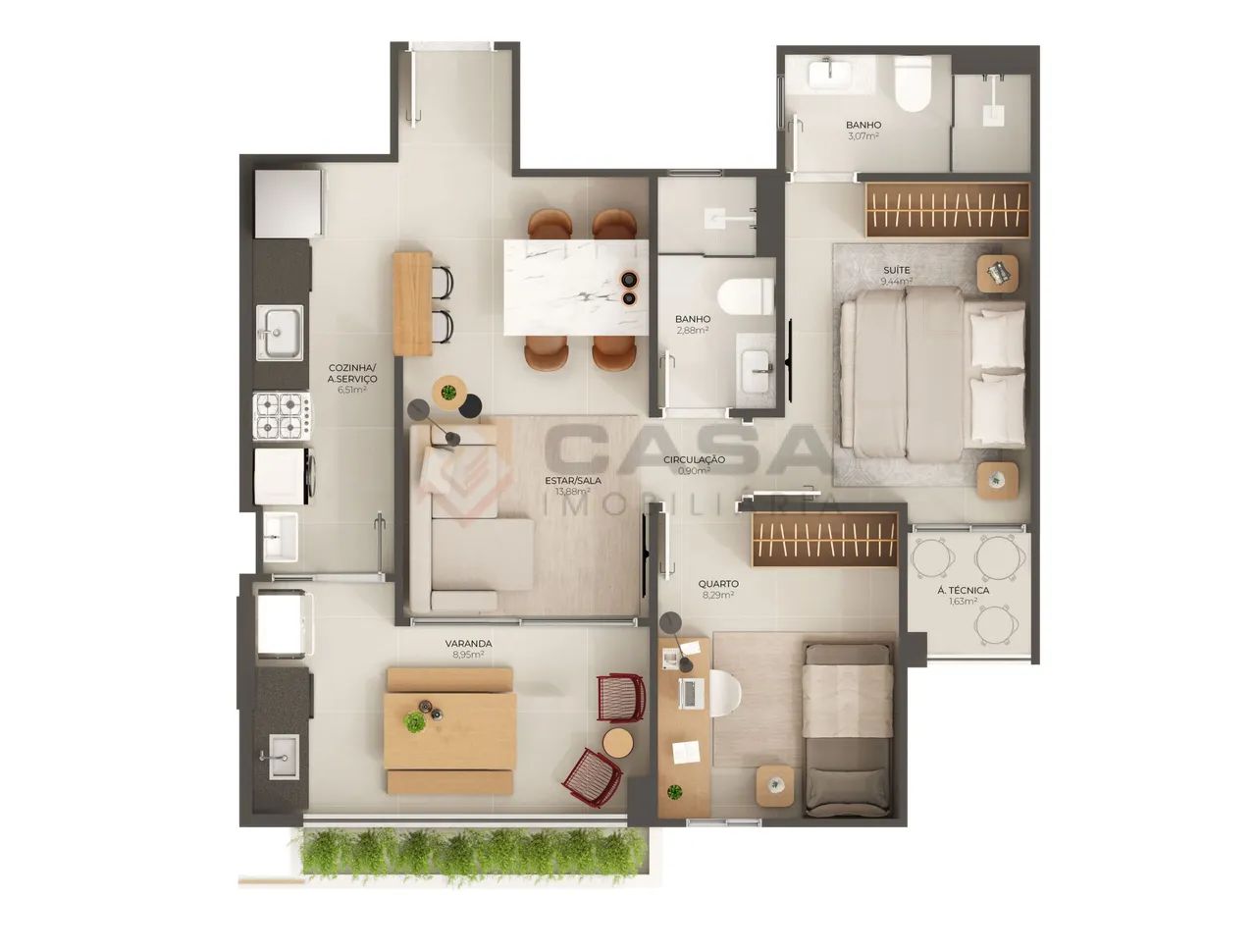 FRAN - Vizzo  Jardim Camburi  Incríveis Aptos de 2 e 3Q c/Suíte e Lazer Completo - Foto 3