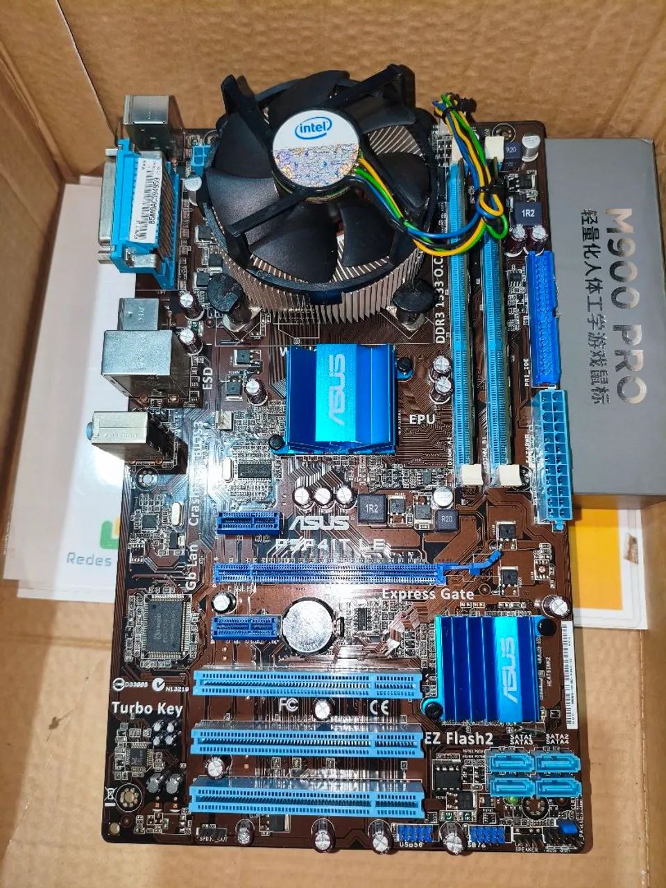 PLACA MÃE ASUS P5P41T LE + CORE 2 QUAD 