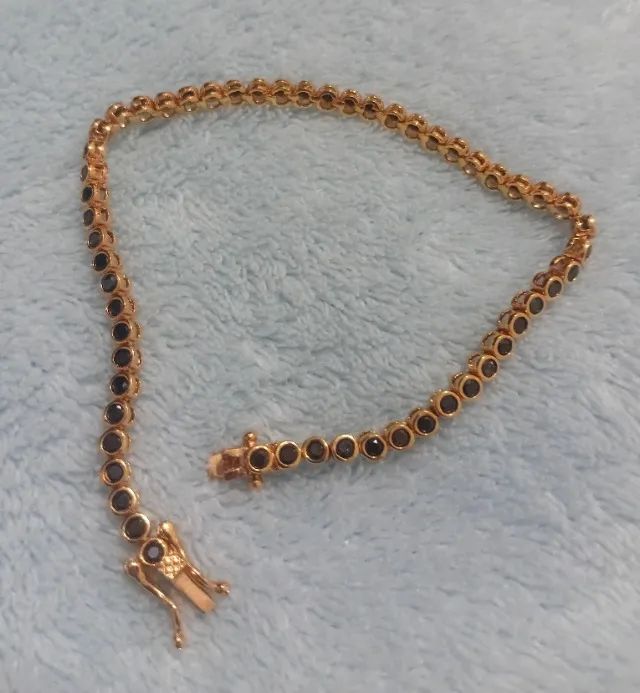 Pulseira tipo Riviera- Zircônia Preta - Foto 4