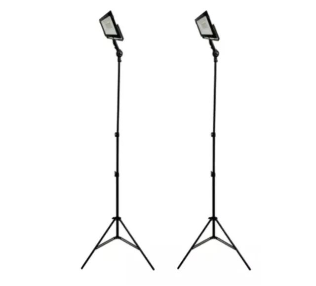 Fundo para fotos 2x2 Tec Branco 2x3 E 2 Holofotes C/ Tripé - Foto 3