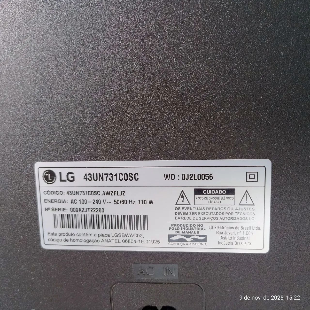 Tv 43 Pol LG Semi nova Tela quebrada - Foto 2