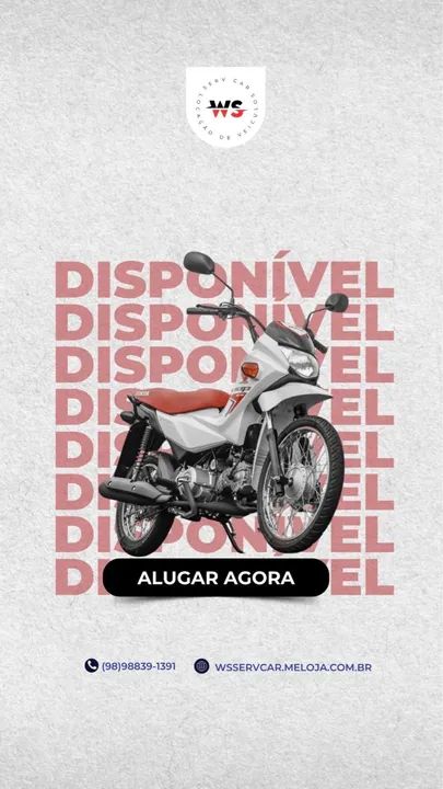 Moto para locação 