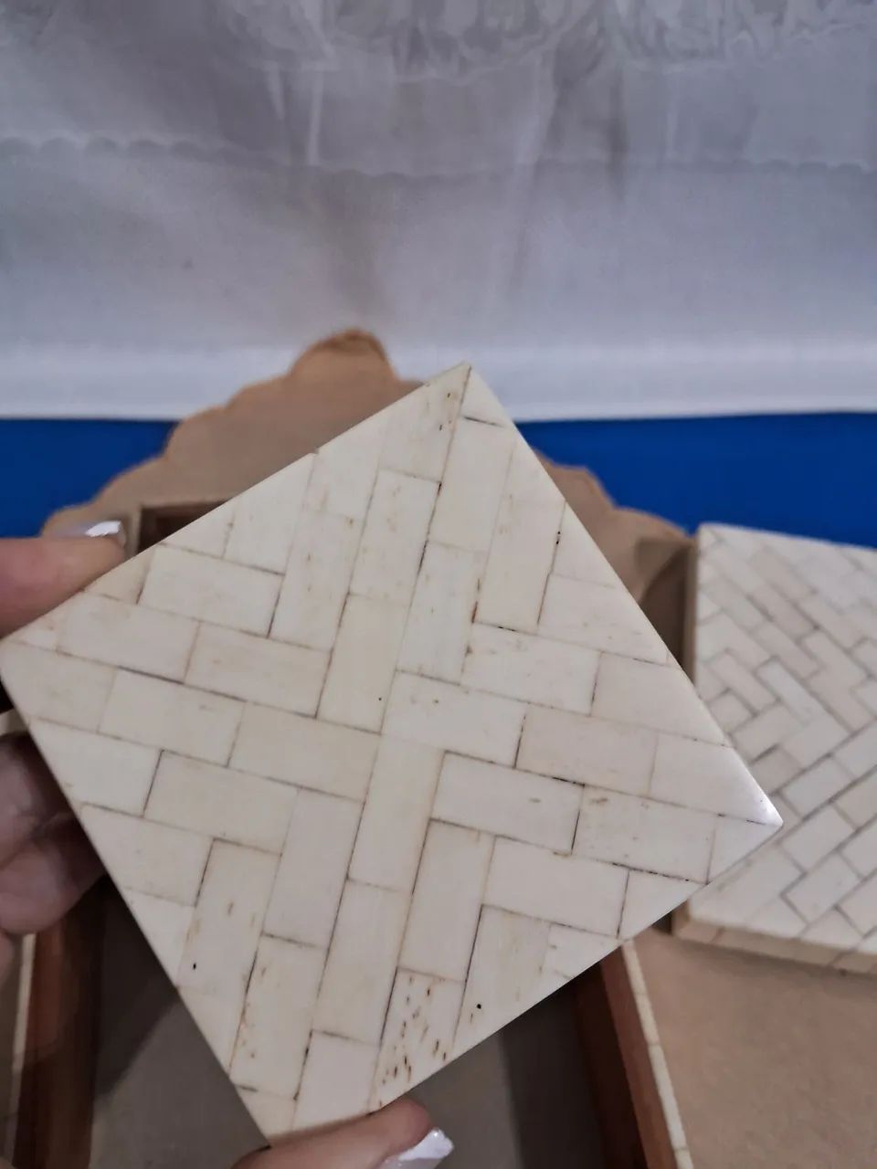 Conjunto de Caixas Antigas em Osso - Artesanato Fino e Raro - Foto 6