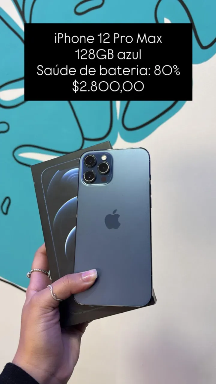 IPhone 12 Pro 128GB Grafite Saúde de bateria 80% Semi Novo | Loja