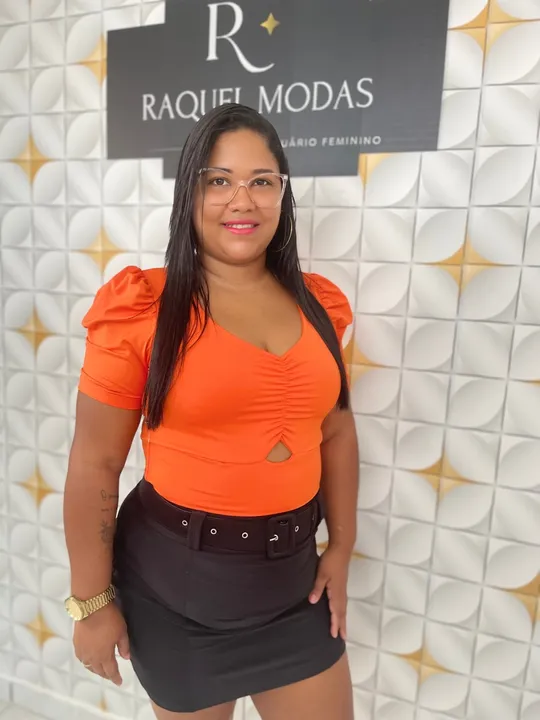Conjunto cropped e saia - Laranja