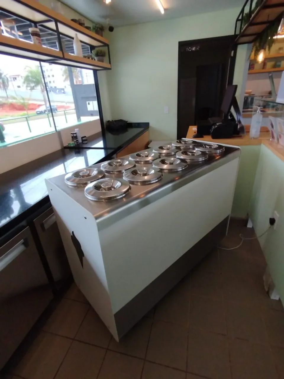Vitrine Gelato Pozzetto BRX - Balcão para Gelateria - 10 sabores - Foto 4