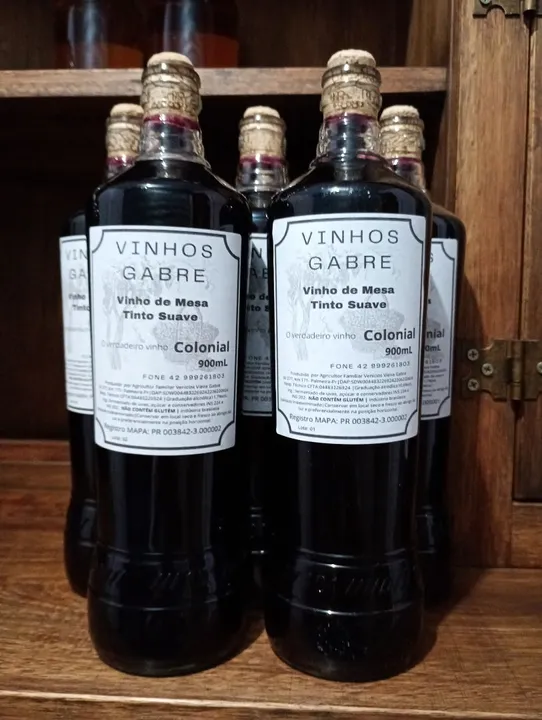 Vinho Tinto Suave/Seco Colonial - Garrafas de vidro ou Plástico