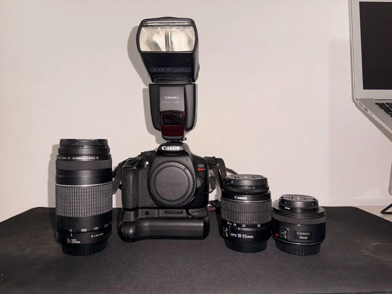 Kit completo Canon T6 + Lentes + Flash + cartões - Foto 5