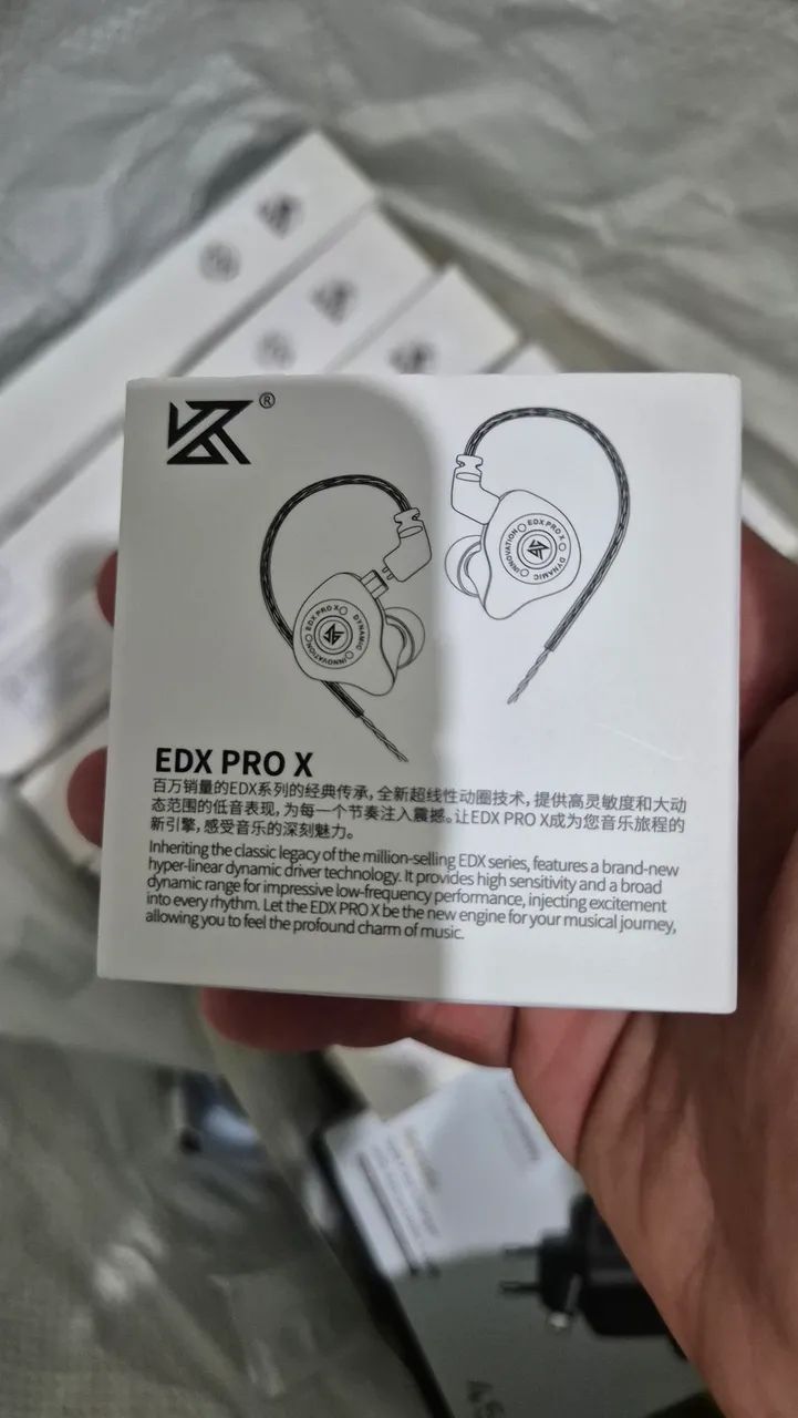 Fone KZ Edx pro X preto com microfone - novo
