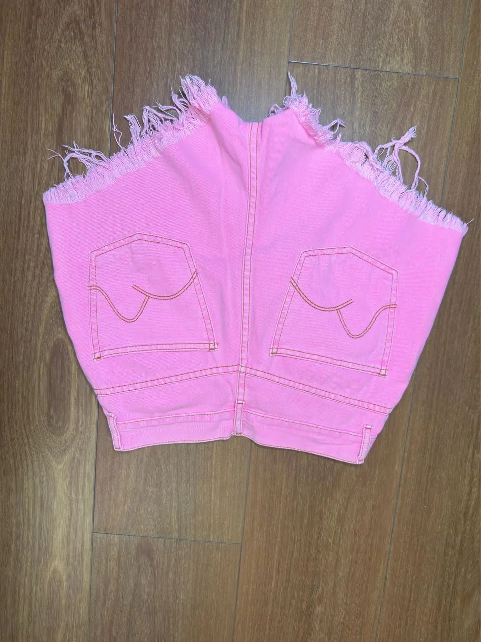 shorts jeans farm rosa 36 - Foto 5
