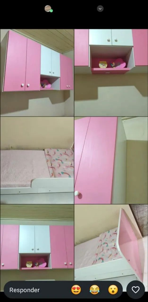 Armário e cama infantil.