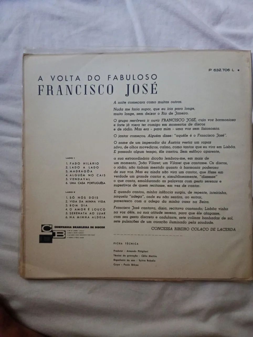 LP a Volta do Fabuloso Francisco José 1964 - Foto 2