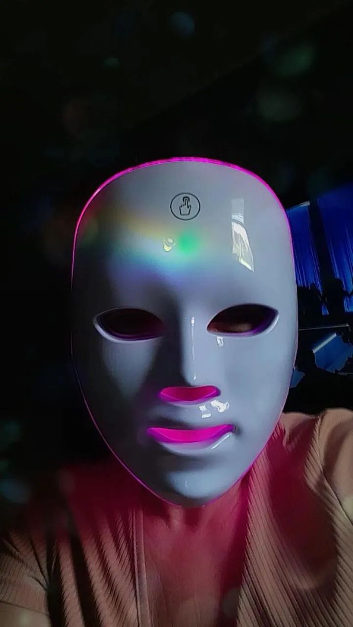 Máscara de Led 7 cores rejuvenescimento facial + vaporizador de ozônio +extrator de cravos - Foto 6