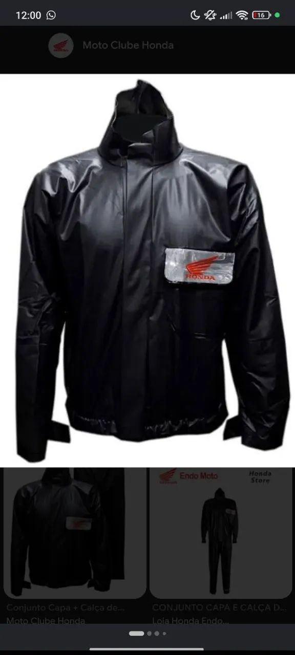 Capa de PVC Honda original 