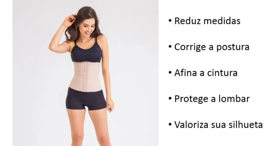 Cinta Modeladora Feminina Emborrachada Cotton tamanho EG/XL/MG - Foto 6