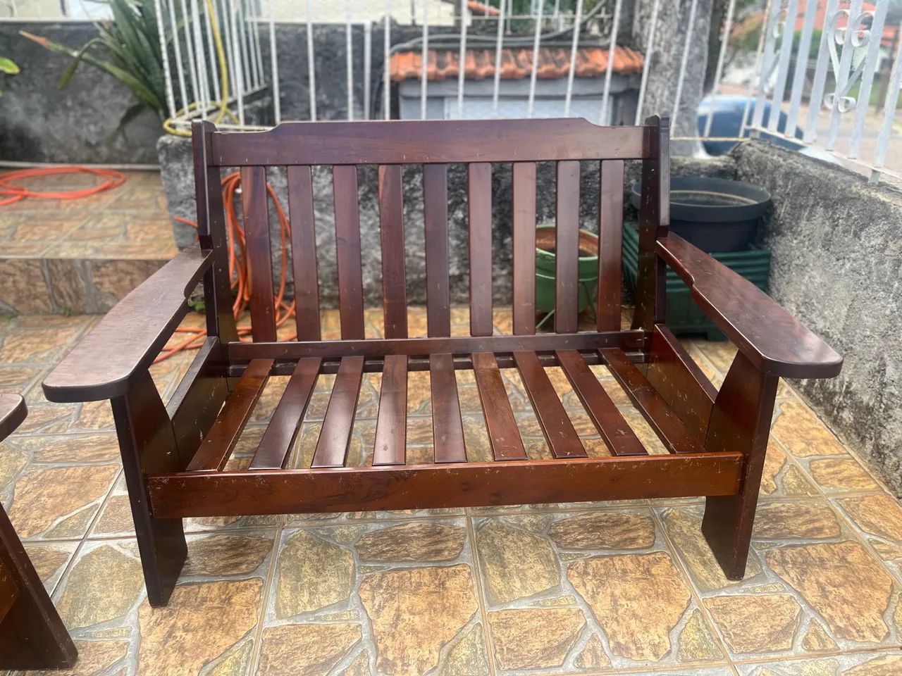 Sofá de madeira (conjunto) - Foto 3