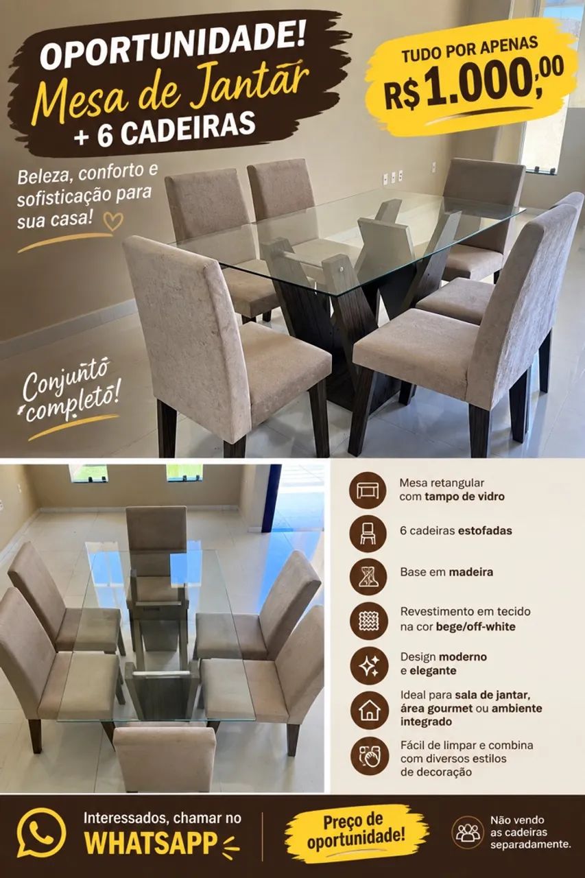Mesa de vidro 