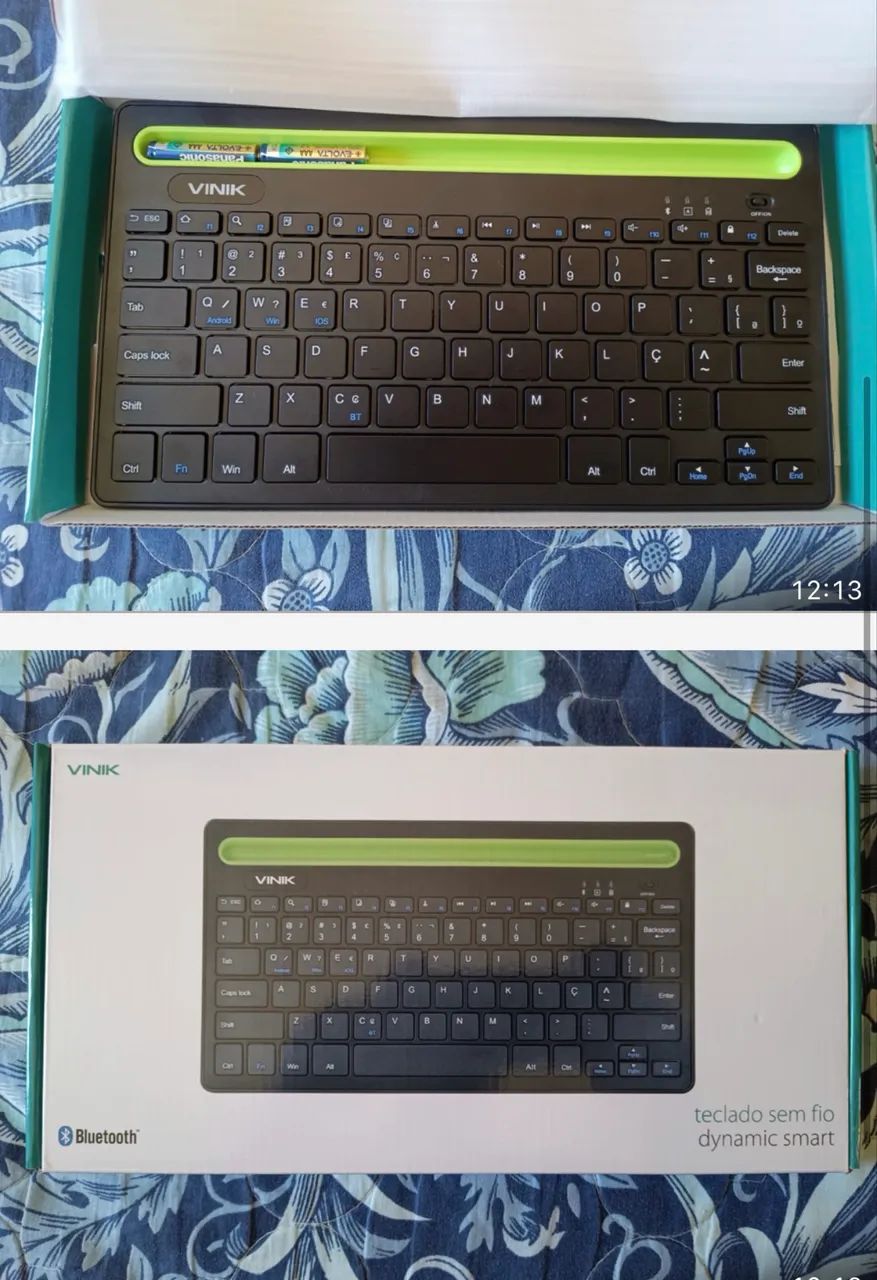 Teclado compacto bluetooth novo