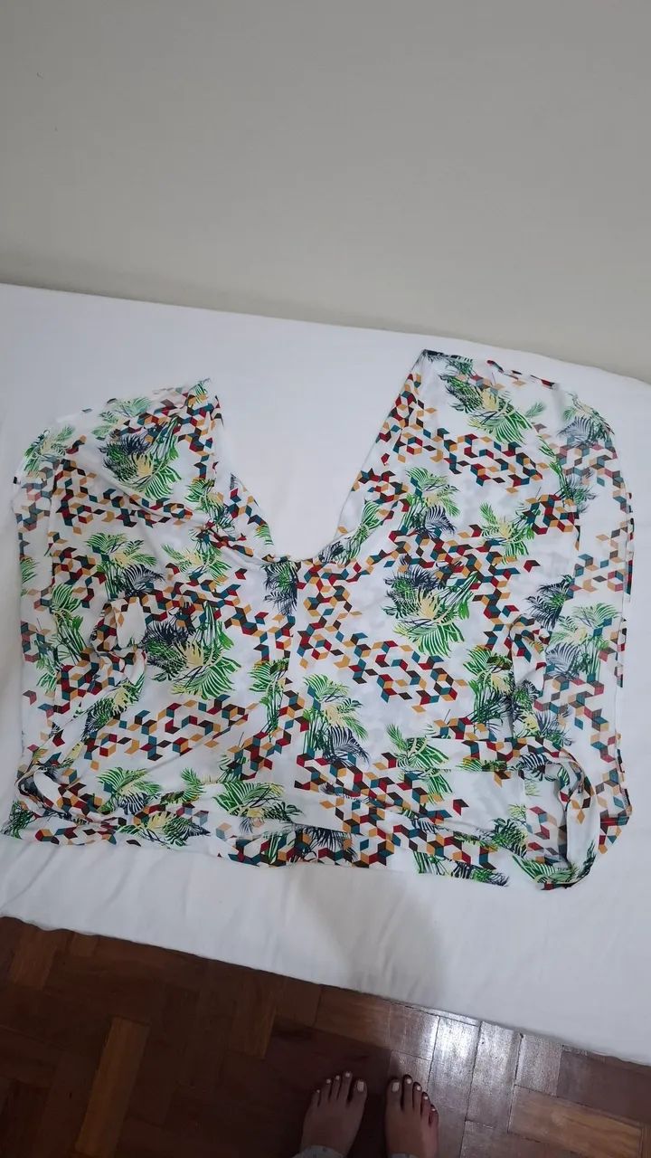 Calça Pantacourt Estampada 