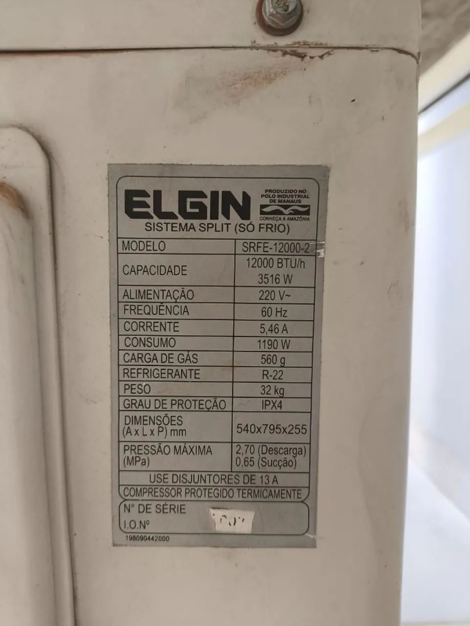?Ar Condicionado Split Elgin 12000 BTUs 220V - Funcionando Perfeitamente - Foto 4