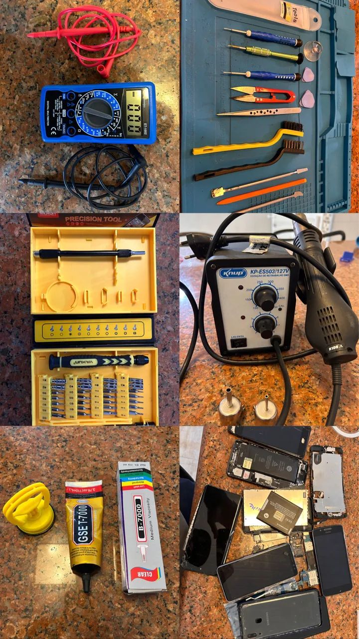 Estação de manutenção de celulares 