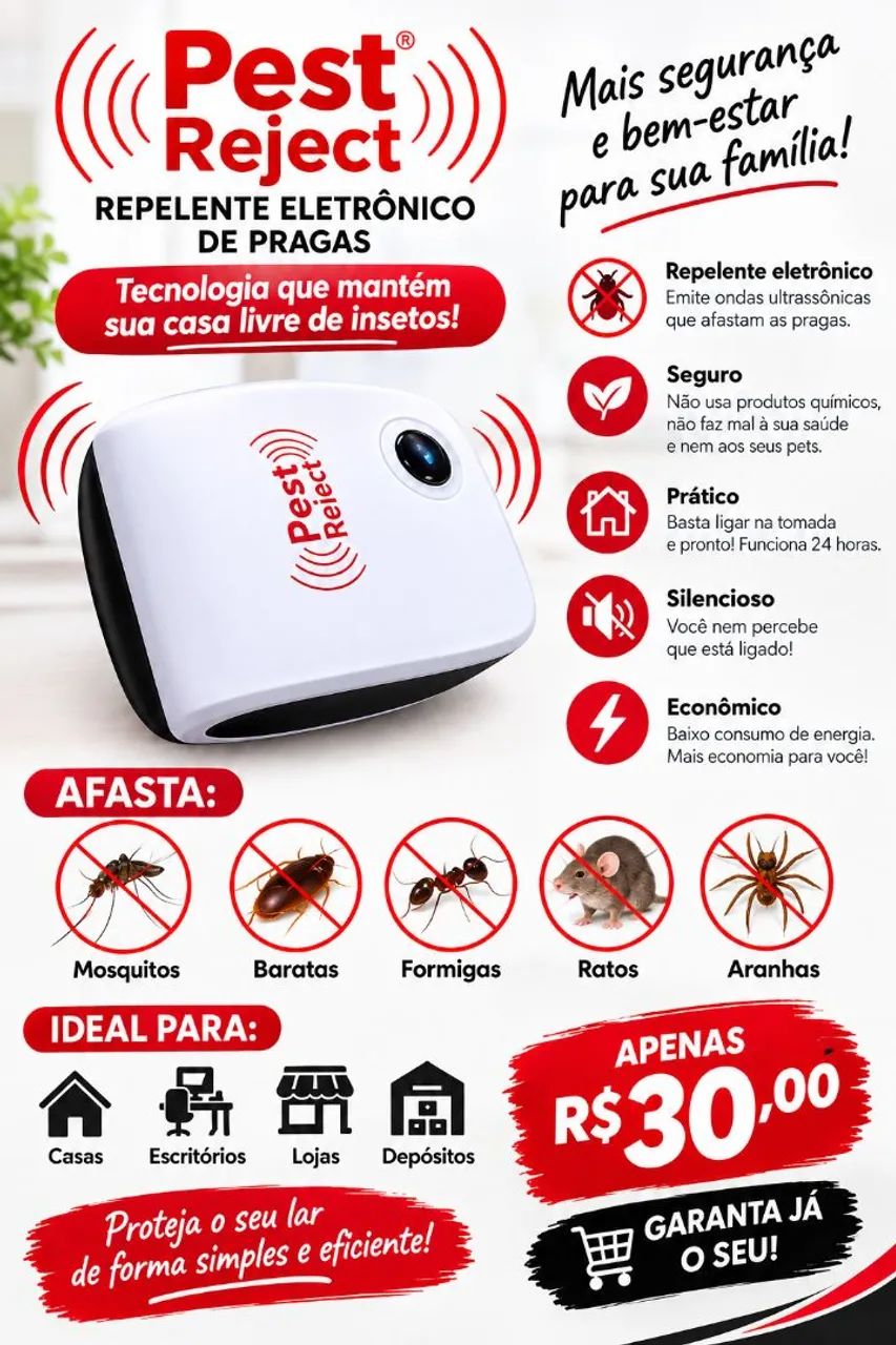 Repelente eletrônico de pragas 