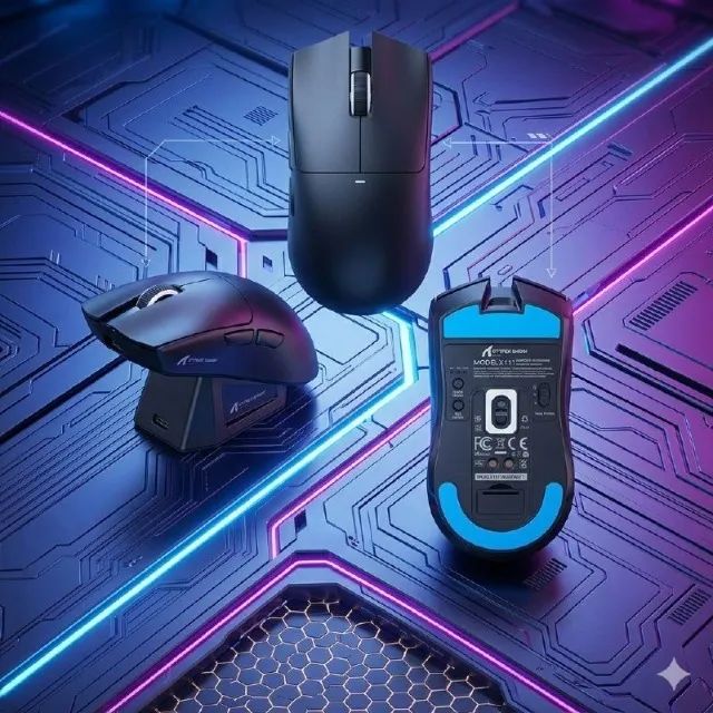 (LACRADO) - Mouse Attack Shark X11 - Tri Mode com dock de carregamento