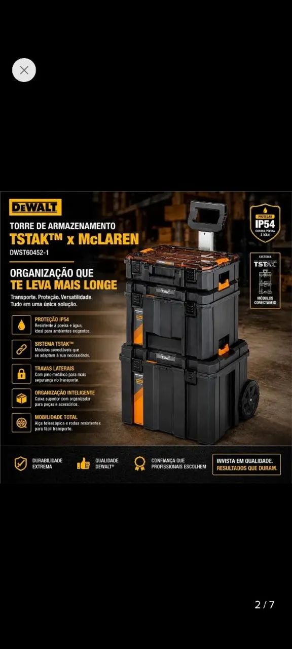 Torre de armazenamento Dewalt edição especial McLaren 