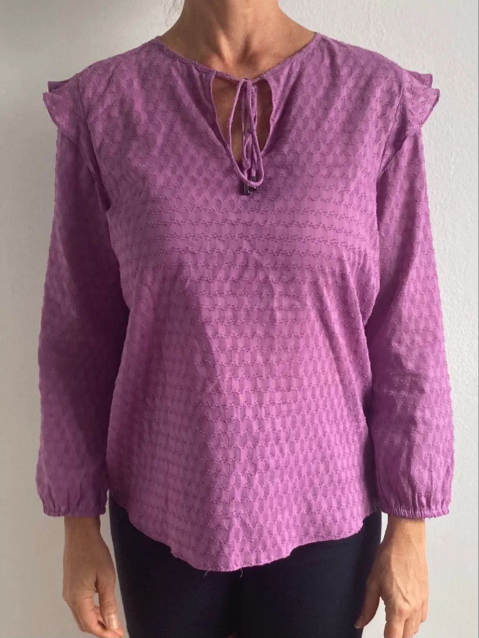 Blusa 100% algodão tam 38 marca Miss B. usada, estado de nova. - Foto 2
