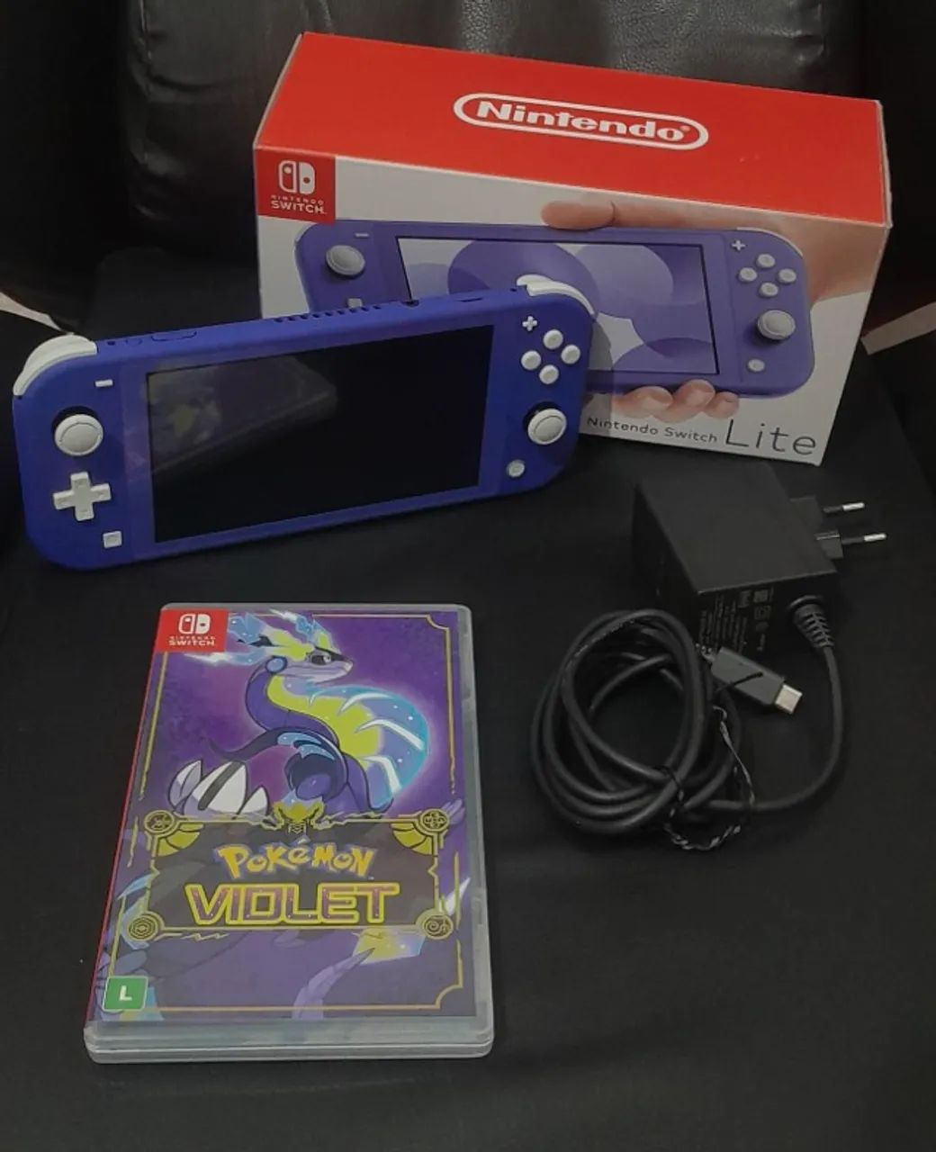 Nintendo Switch Lite, Azul 32GB +1 Jogo(Pokemon Violet) - Jogos de