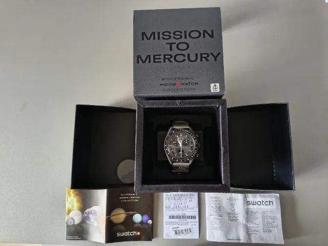 Relógio Omega x Swatch Moonswatch Mission to Mercury - Original - Foto 5