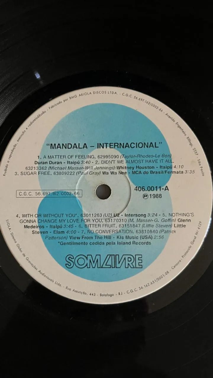 LP VINIL Mandala Internacional - Trilha Sonora da Novela da Rede
