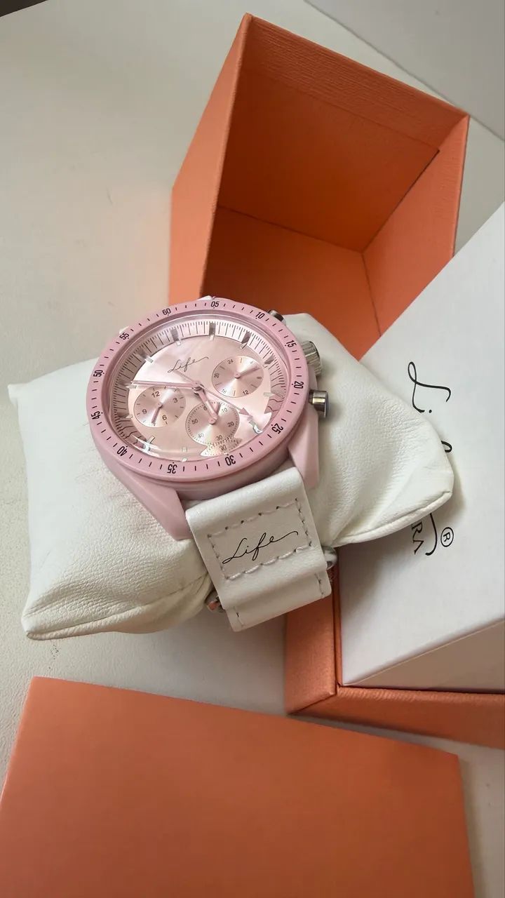 Relógio Life Feminino Em Couro Branco - Foto 2