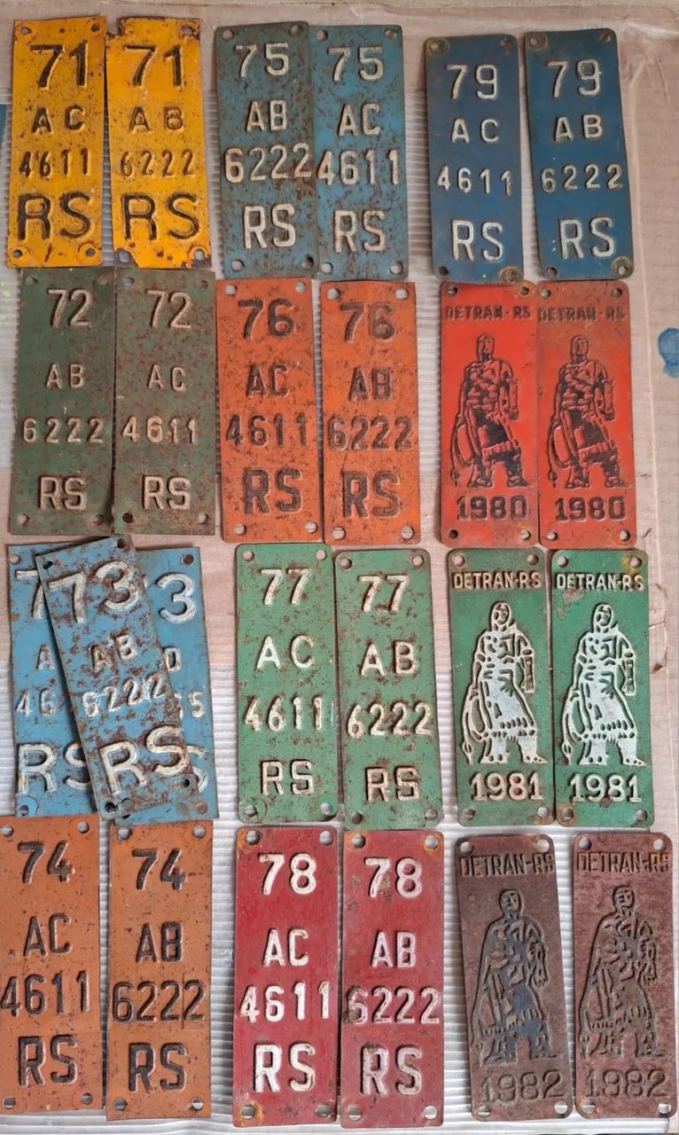 Placas amarelas da década de 50, 60, 70 e 80!  - Foto 3
