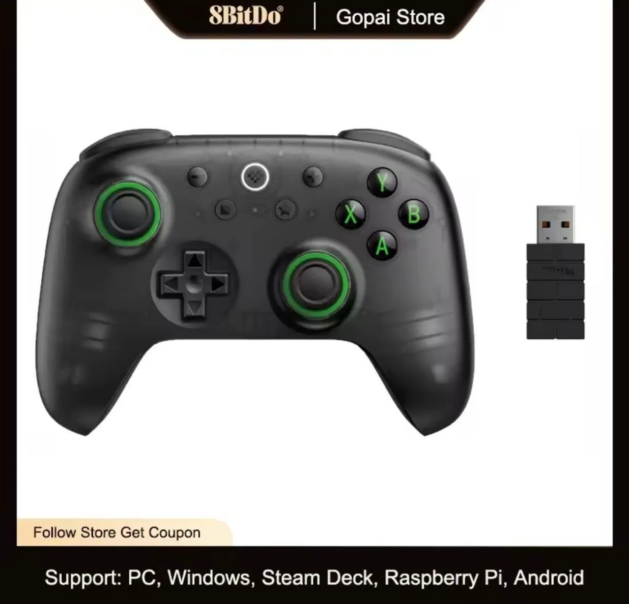 Controle Original 8bitdo Ultimate 2C Wireless Controller PC, Windows / Android - Preto - Foto 2