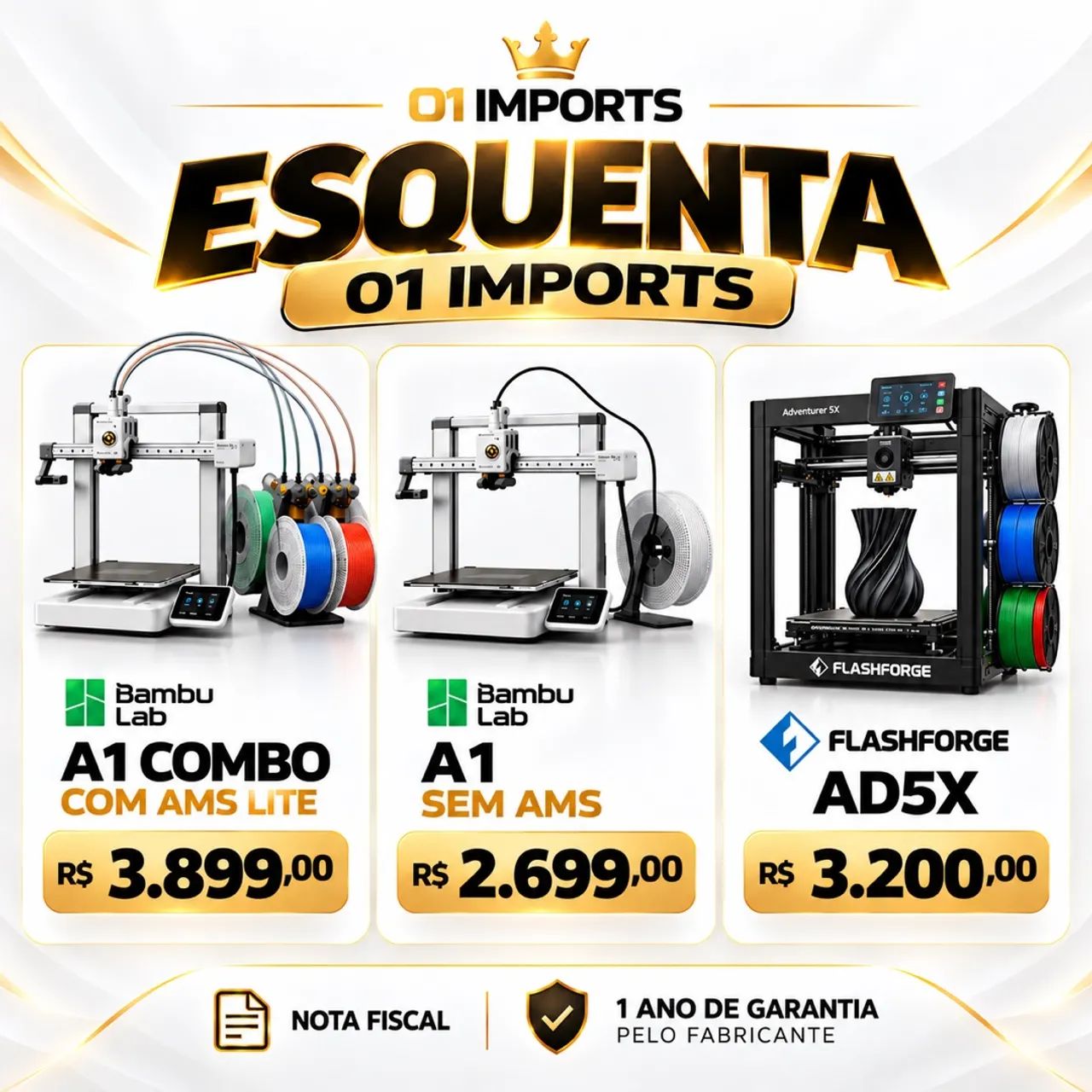 Impressora bambu Lab a1 sem ams lite 