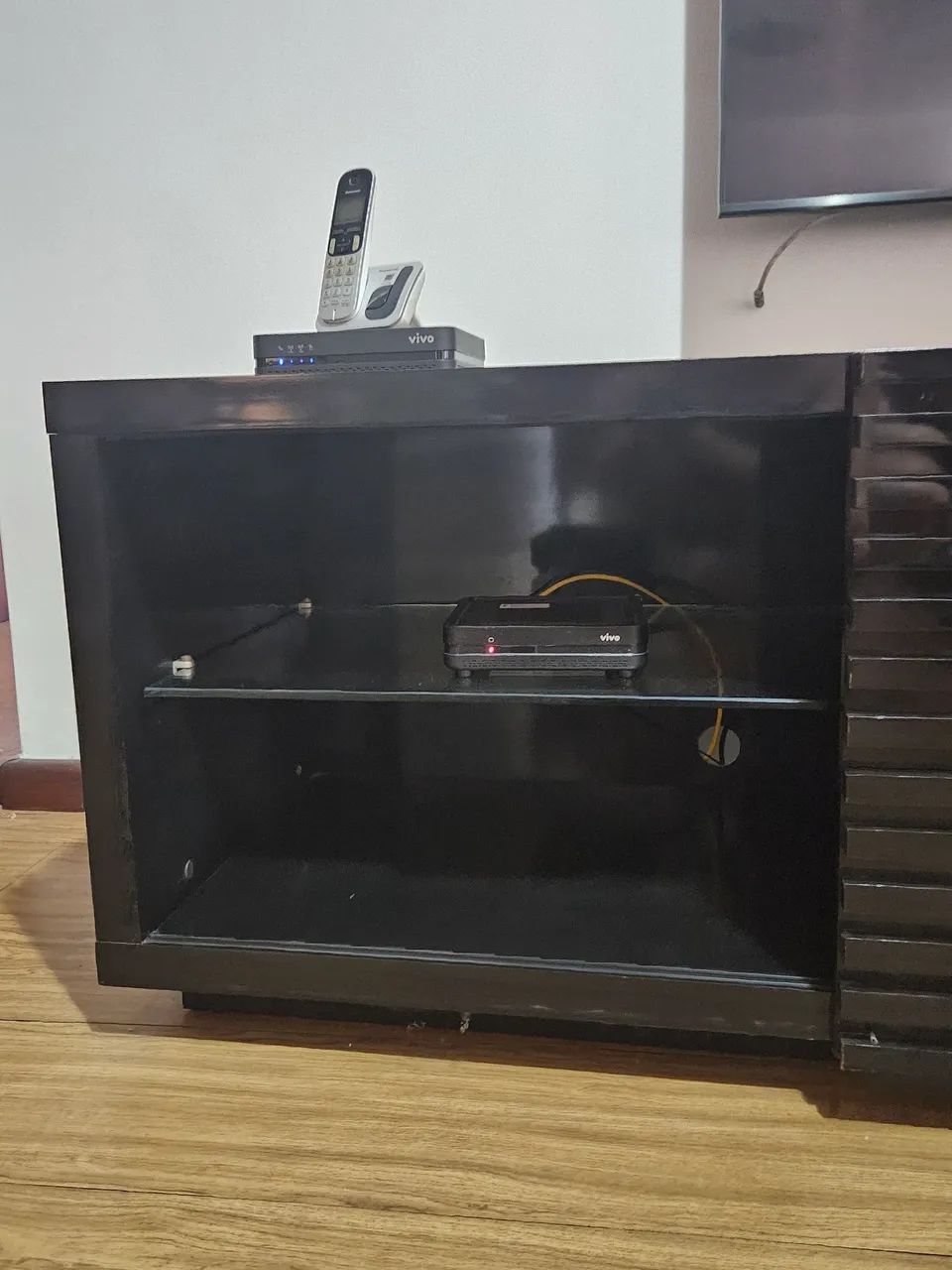 Moderno rack 2m em laca preta - Foto 2
