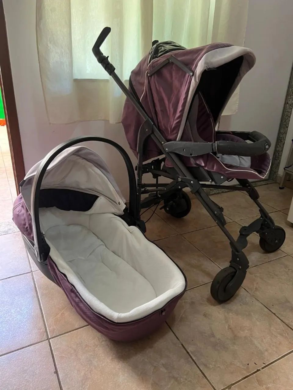 CARRINHO DE BEBE TRIO (MOISÉS E BEBÊ CONFORTO) - Foto 4