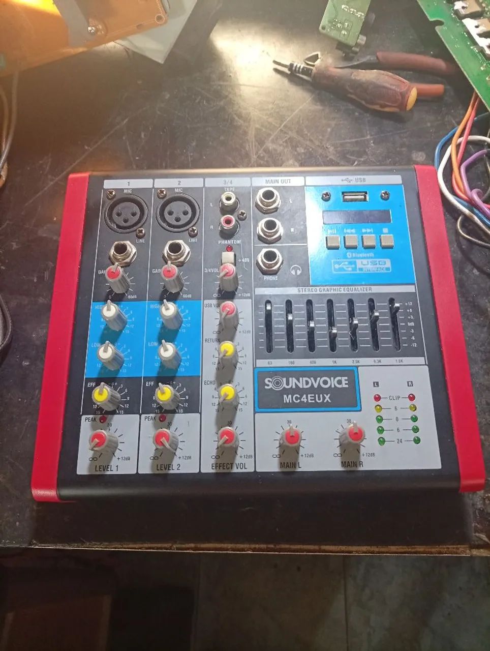 Mesa de som Soundvoice MC4 EUX usb