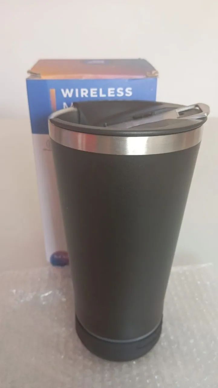  Copo Térmico com Caixa de Som Bluetooth