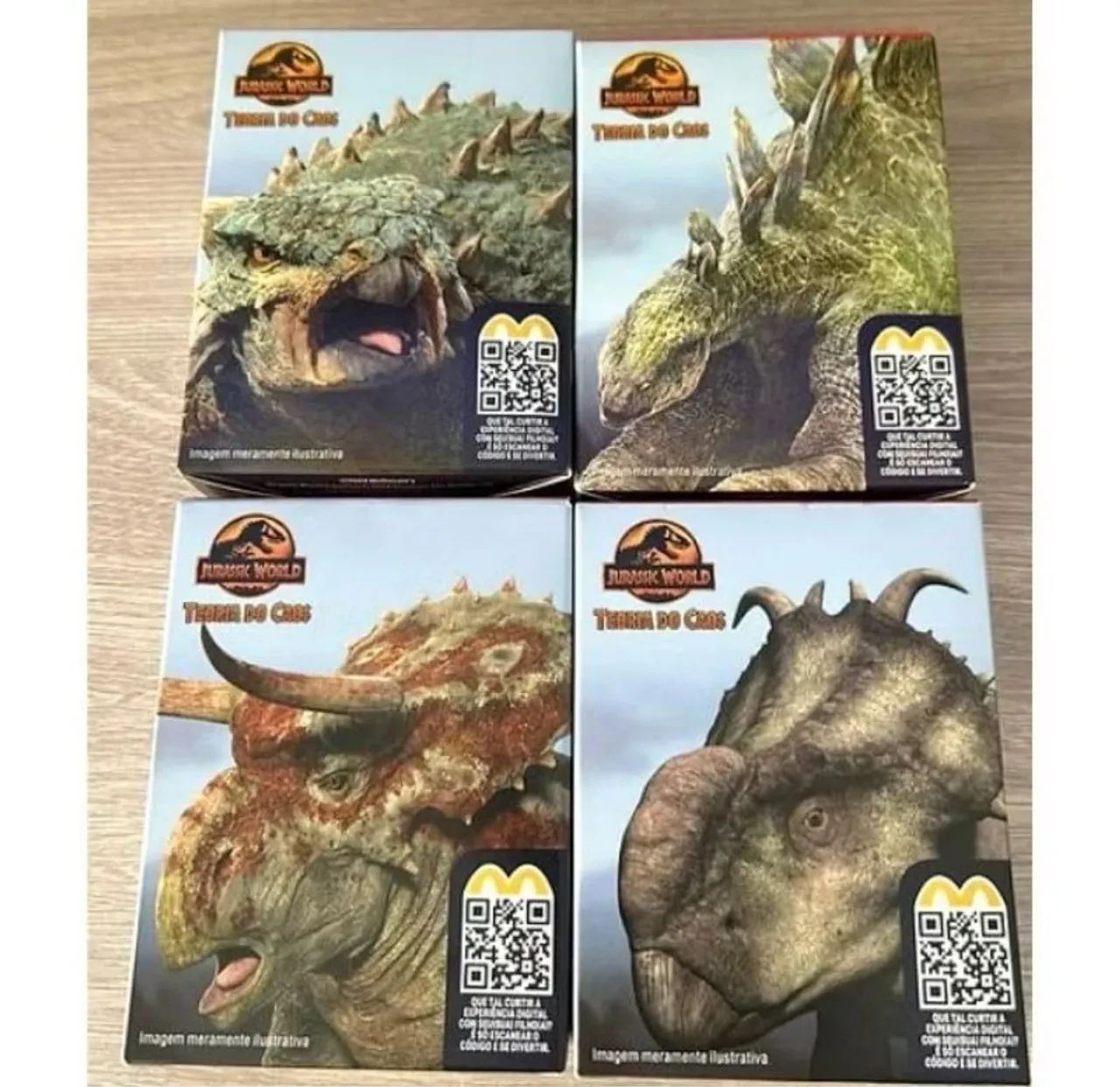 mt coleção jurassic world teoria do caos completa mc donalds 2025
