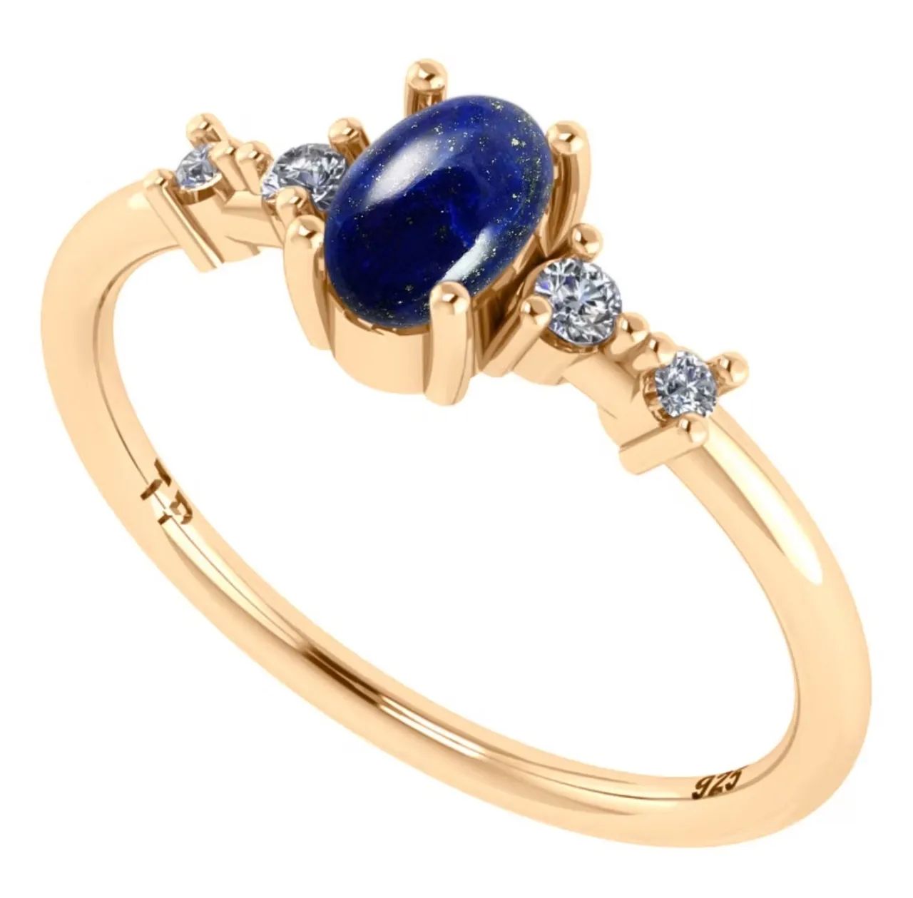 Anel solitário feminino ouro 18k zircônia azul royal