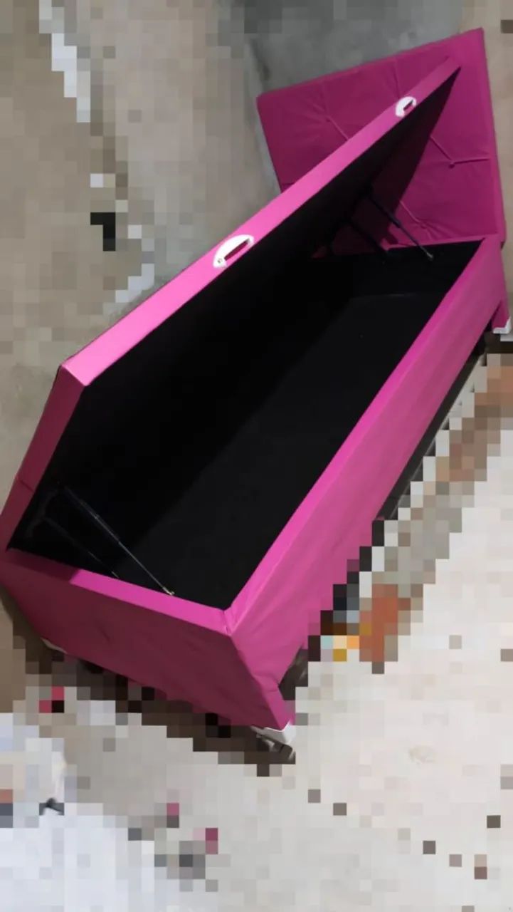 Cama box baú de solteiro com cabeceira - Foto 2