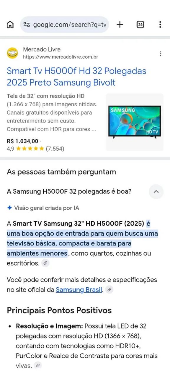 TV Samsung 32 polegadas. Nova e na caixa lacrada!!! - Foto 5