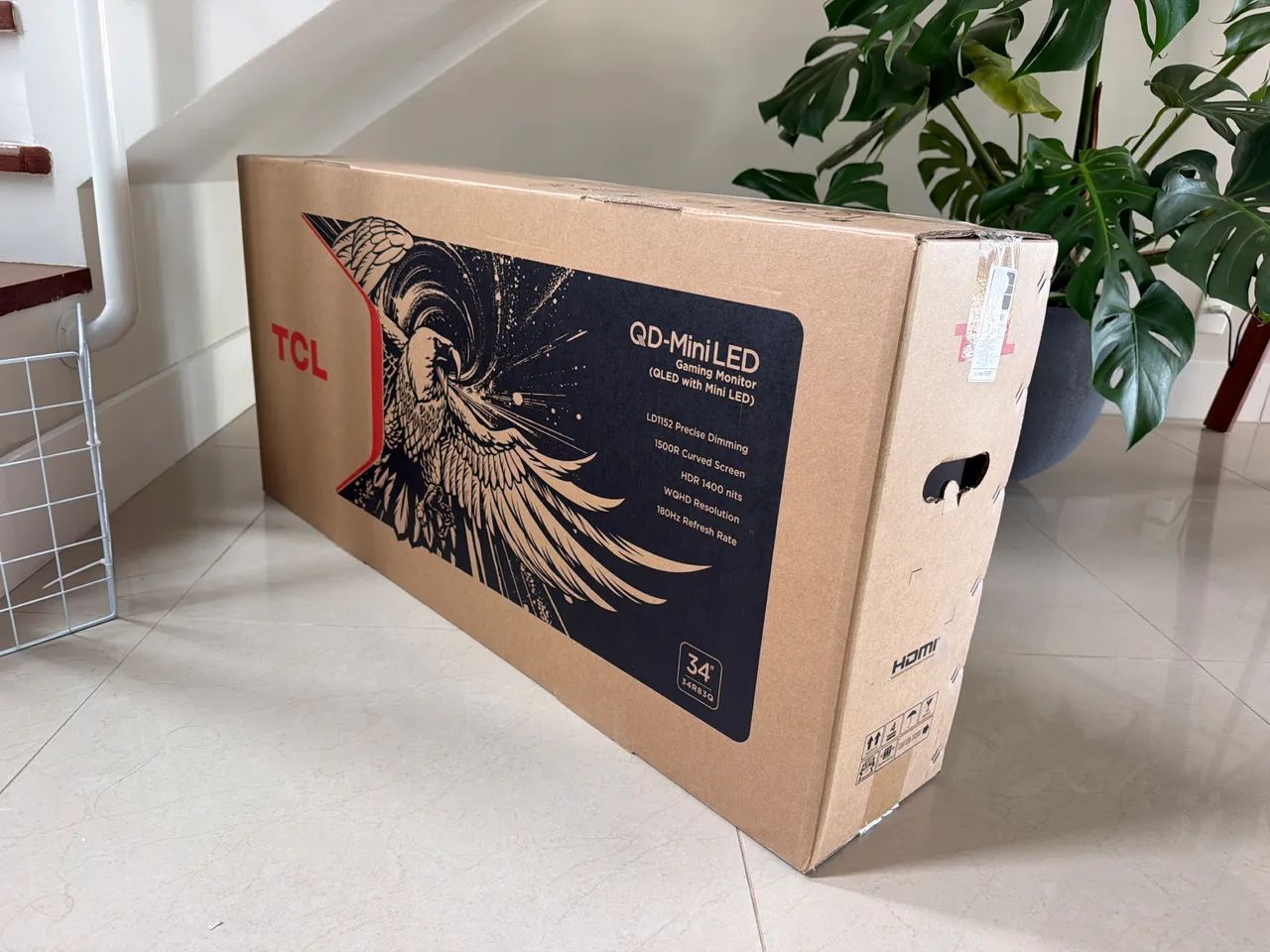 Monitor Gamer Curvo TCL 34 Polegadas QLED Mini LED WQHD R83Q 180Hz 1ms (GtG) HDR - Foto 2