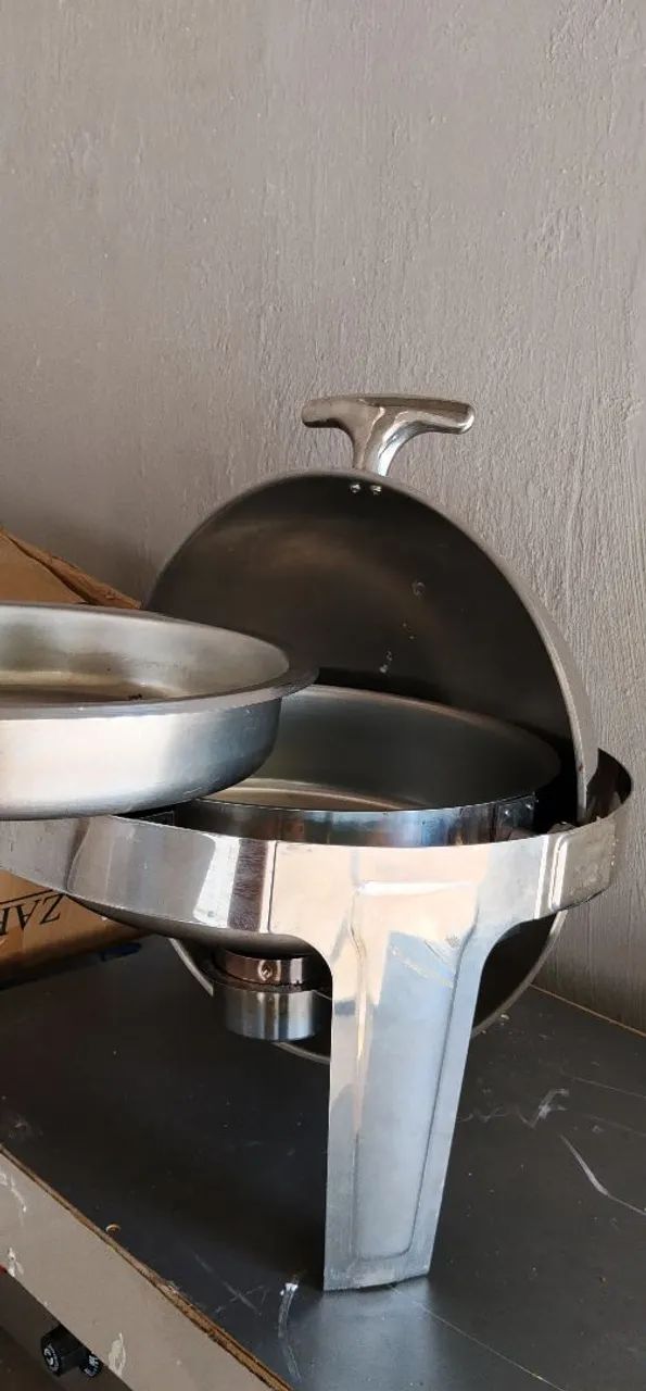 Um réchaud redondo de aço inox zerado ainda com caixa!! - Foto 2